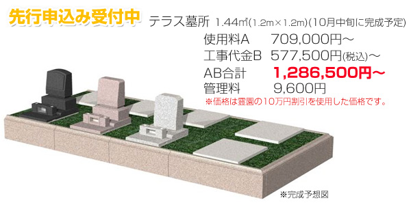 テラス墓所の先行申込み