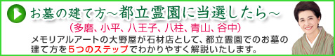 お墓の建て方...都立霊園の抽選に当選したら