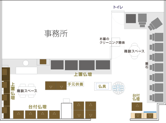 大野屋メモリアルギャラリー千葉 フロアガイド