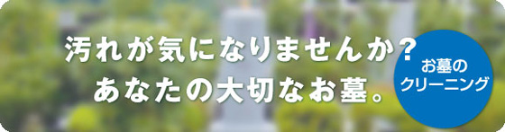 汚れが気になりませんか?あなたのたいせつなお墓