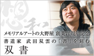 書道家 武田双雲の「書」を刻む　双書 