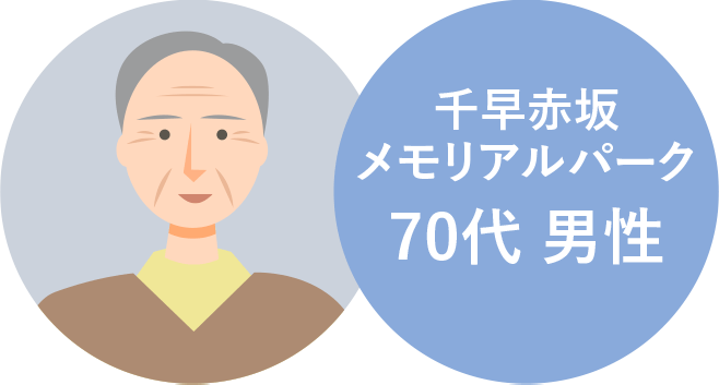 大阪府 千早赤坂メモリアルパーク 70代男性