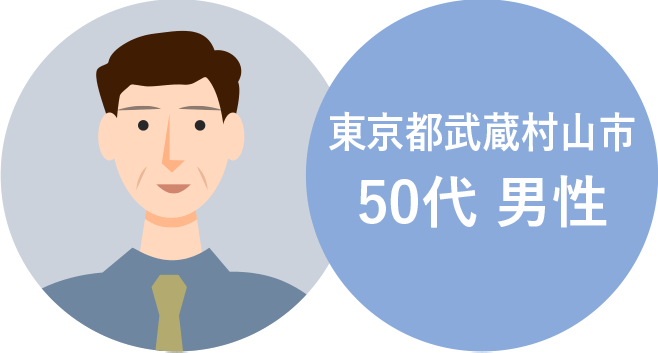 東京都武蔵村山市 50代男性