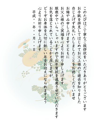 気持ちの伝わる喪中のあいさつ文例集 仏事まめ百科 お役立ち記事 メモリアルアートの大野屋